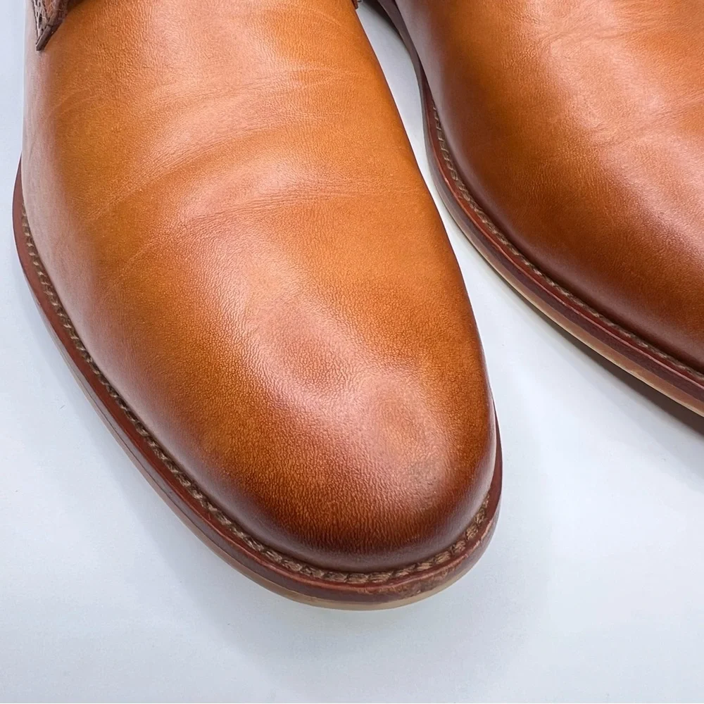 Warfield & Grand Sutton Tan Leather Lace Up Oxford Men’s Dress Shoes Size 12